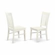 Pemberly Row Dublin 3-Piece Wood Dining Table Set in Linen White