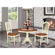 Pemberly Row 3-Piece Wood Dining Set with Round Table in Cherry Finish
