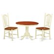 Pemberly Row 3-Piece Wood Dining Set with Round Table in Cherry Finish