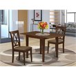 Pemberly Row 3-Piece Dining Set with Mahogany Wood Table and Chairs