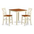 Pemberly Row Vernon 3-Piece Wood Kitchen Set in Buttermilk & Cherry