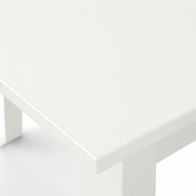 Pemberly Row 3-Piece Wooden Dining Table Set with Chairs in Linen White