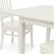 Pemberly Row 3-Piece Wooden Dining Table Set with Chairs in Linen White