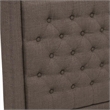 Pemberly Row Full Size Upholstered Panel Bed with Engineered Wood Slats in Brown