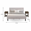 Pemberly Row 3-Piece King Bedroom Set with USB Nightstands in Mist Beige