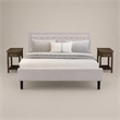 Pemberly Row 3-Piece King Bedroom Set with USB Nightstands in Mist Beige