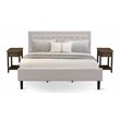 Pemberly Row 3-Piece King Bedroom Set with USB Nightstands in Mist Beige