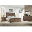 Pemberly Row 4-Piece King Bedroom Set in Brushed Walnut Finish