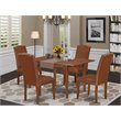 Pemberly Row 5-Piece Wood Dining Table Set in Mahogany Finish