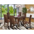 Pemberly Row 7-Piece Wood Dining Room Set with Mahogany Finish