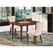 Pemberly Row 3-Piece Wood Dining Set with Butterfly Leaf in Mahogany