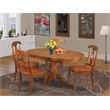 Pemberly Row 5-Piece Saddle Brown Wood Dining Table Set with Chairs