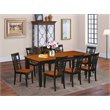 Pemberly Row 9-Piece Wood Dining Table Set with Cherry & Black Finish