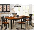 Pemberly Row 5-Piece Wood Dining Table Set with Black/Cherry Finish