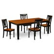 Pemberly Row 5-Piece Wood Dining Table Set with Black/Cherry Finish