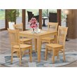 Pemberly Row 5-Piece Square Wood Dinette Set with Oak Finish