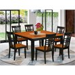 Pemberly Row 7-Piece Dining Set with Black and Cherry Finish