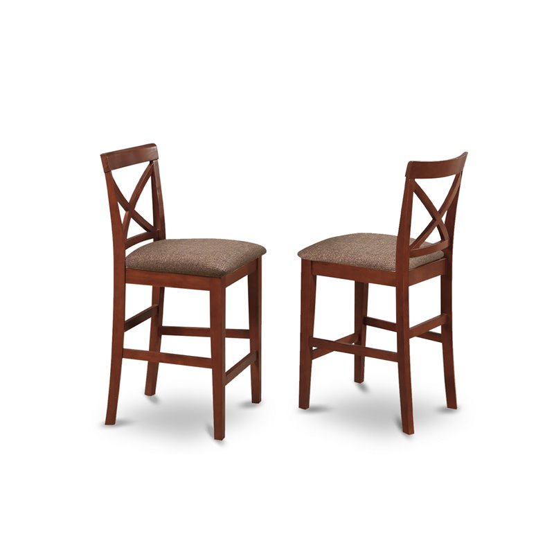 Pemberly Row 5-Piece Traditional Wood Dining Table Set in Brown