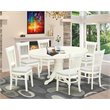 Pemberly Row 7-Piece Elegant Dining Set in Linen White Finish