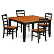 Pemberly Row 5-Piece Rubberwood Kitchen Set with Black & Cherry Finish