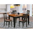 Pemberly Row 5-Piece Dining Set Square Table with Leather Seat Chairs