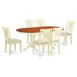 Pemberly Row 5-Piece Dining Room Table Set in Buttermilk and Cherry Finish