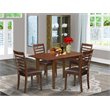 Pemberly Row 5-Piece Wood Table and Ladder Back Kitchen Chair Set