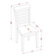 Pemberly Row 5-Piece Wood Table and Ladder Back Kitchen Chair Set