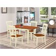 Pemberly Row 5-Piece Dining Table and Chairs in Buttermilk/Cherry