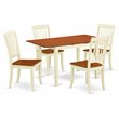 Pemberly Row 5-Piece Dining Table and Chairs in Buttermilk/Cherry