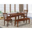 Pemberly Row 5-Piece Wood Kitchen Table Set in Mahogany Finish