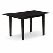 Pemberly Row 5-Piece Black Traditional Dining Set with Slatted Chairs