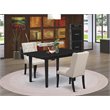 Pemberly Row 3-Piece Wood Dining Set in Black and Cream