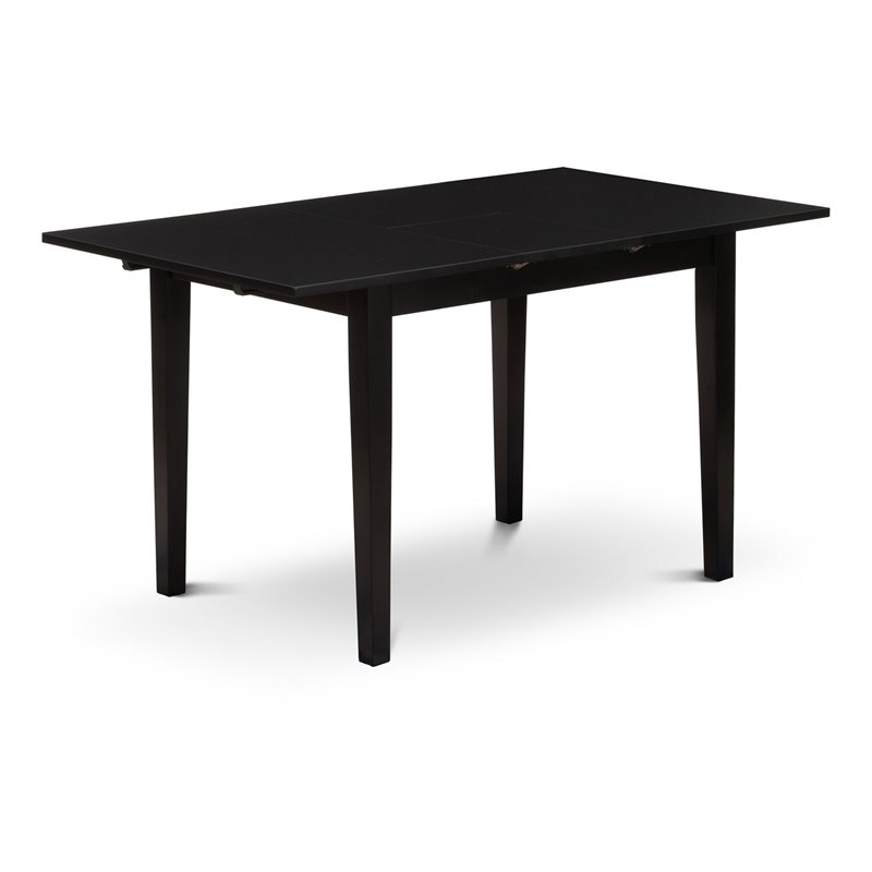 Pemberly Row 5-Piece Solid Wooden Dining Set in Black