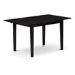Pemberly Row 5-Piece Solid Wooden Dining Set in Black