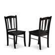 Pemberly Row 5-Piece Solid Wooden Dining Set in Black