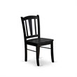 Pemberly Row 5-Piece Solid Wooden Dining Set in Black