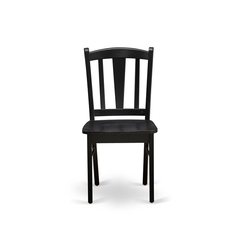 Pemberly Row 5-Piece Solid Wooden Dining Set in Black