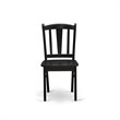 Pemberly Row 5-Piece Solid Wooden Dining Set in Black