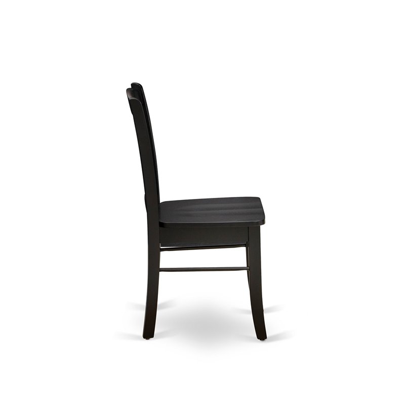 Pemberly Row 5-Piece Solid Wooden Dining Set in Black