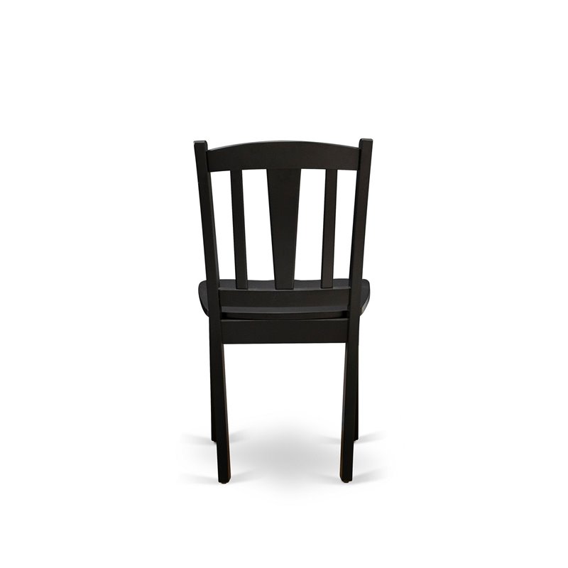 Pemberly Row 5-Piece Solid Wooden Dining Set in Black