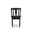 Pemberly Row 5-Piece Solid Wooden Dining Set in Black