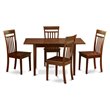 Pemberly Row 5-Piece Wood Dining Set with Extendable Table in Mahogany