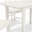 Pemberly Row 5-Piece Rubber Wood Dining Set in Linen White Finish