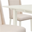 Pemberly Row 5-Piece Wood Kitchen Table Set in White with High-Back Chairs