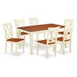 Pemberly Row 7-Piece Wood Dining Table Set in Buttermilk and Cherry