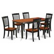 Pemberly Row 7-Piece Wood Dining Room Set in Black and Cherry