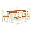 Pemberly Row 7-Piece Wood Dining Set with Chairs in Buttermilk & Cherry