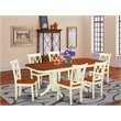 Pemberly Row 7-Piece Wood Dining Set in Buttermilk & Cherry Finish