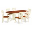 Pemberly Row 7-Piece Wood Dining Set in Buttermilk & Cherry Finish